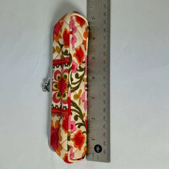 Vera Bradley Folkloric Slim Glasses Case Kisslock Boho Floral Retired Pattern - Picture 6 of 10